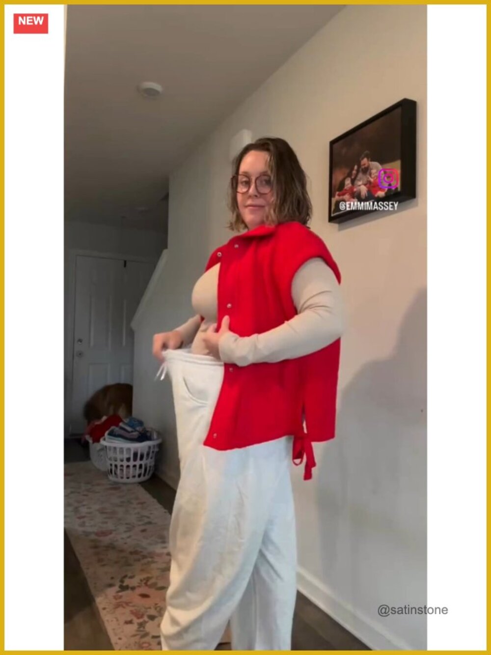 Oversized Fleece Vest Sleeveless Button Down Sherpa Jacket with Pockets - Picture 6 of 6